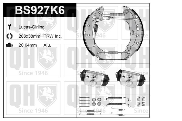 QUINTON HAZELL Piduriklotside komplekt BS927K6